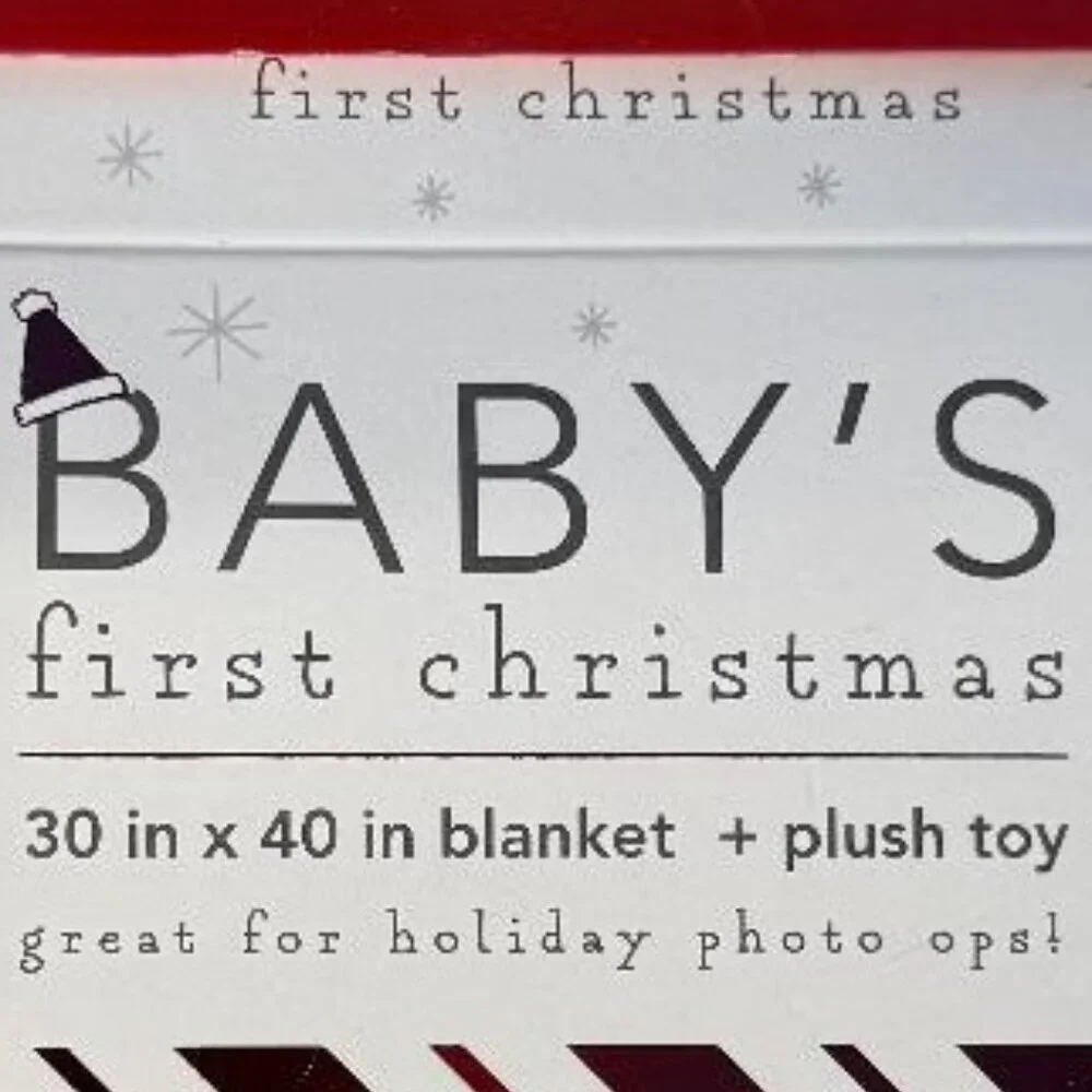 DREAM KIDS ~ BABY'S FIRST CHRISTMAS BLANKET + PLUSH TOY (BLANKET 30